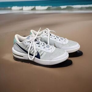 Nike Women's White Light Gray Navy Athletic Sneakers